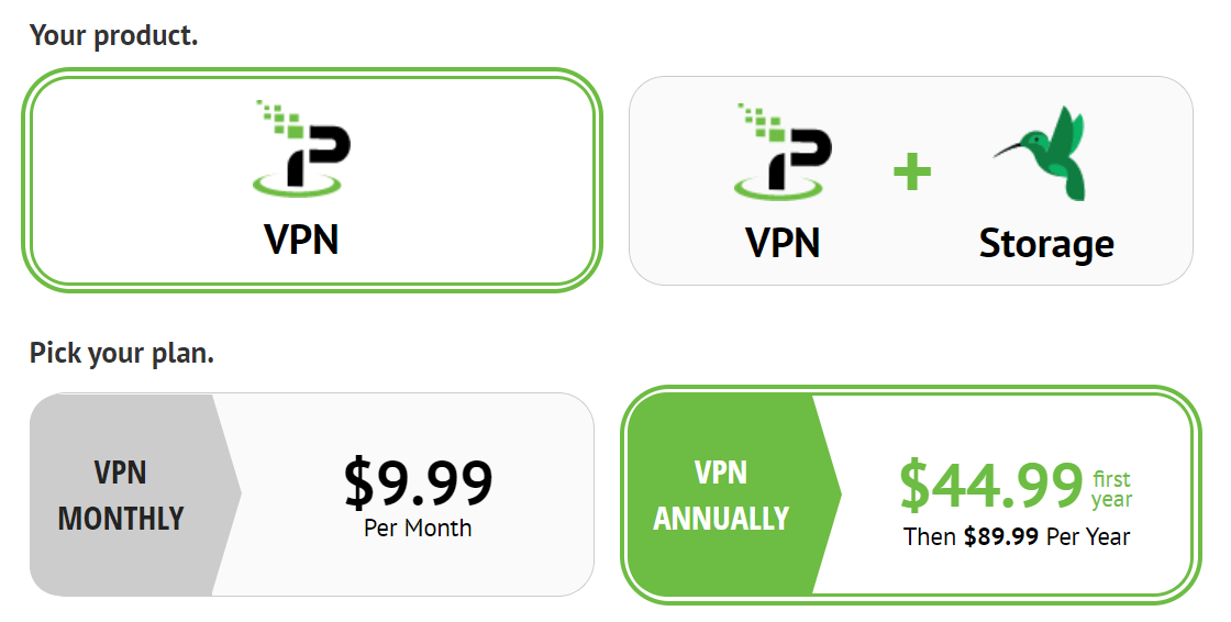 IPVanish VPNプラン 料金体系